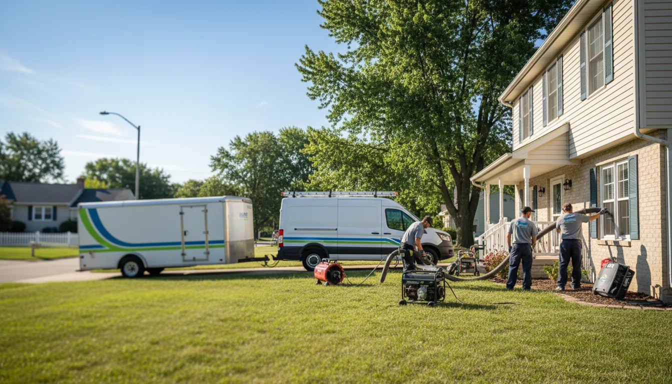 Flooded Basement Restoration And Cleanup With Repair in Zanesfield, OH near me